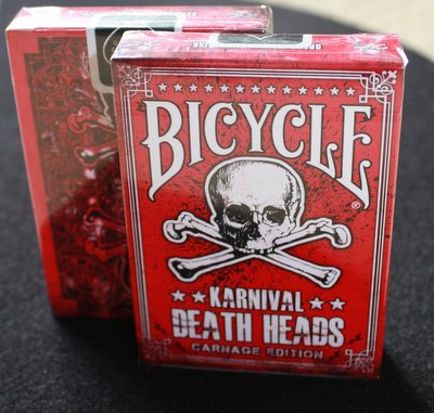 Karnival Death Heads Deck Bicycle Playing Cards Poker Size USPCC Carnage Edition 