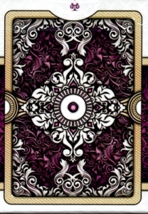 ornate white edition amethyst playing cards