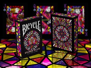 bicyle stained glass playing cards