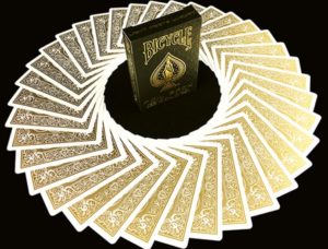 bicycle metalluxe gold playing cards limited edition