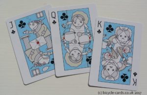 alice in wonderland playing cards court cards clubs