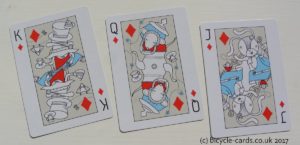 alice in wonderland playing cards court cards diamonds