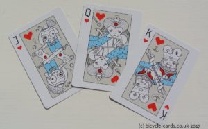 alice in wonderland playing cards court cards hearts