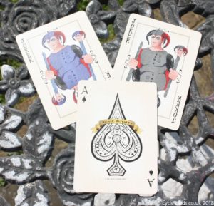 bicycle runic royalty playing cards - jokers and ace of spades