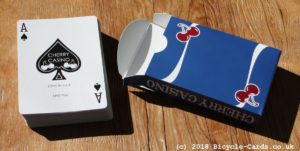 cherry casino playing cards - blue - review - ace of spades