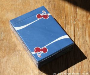cherry casino playing cards - blue - review - tuckcase